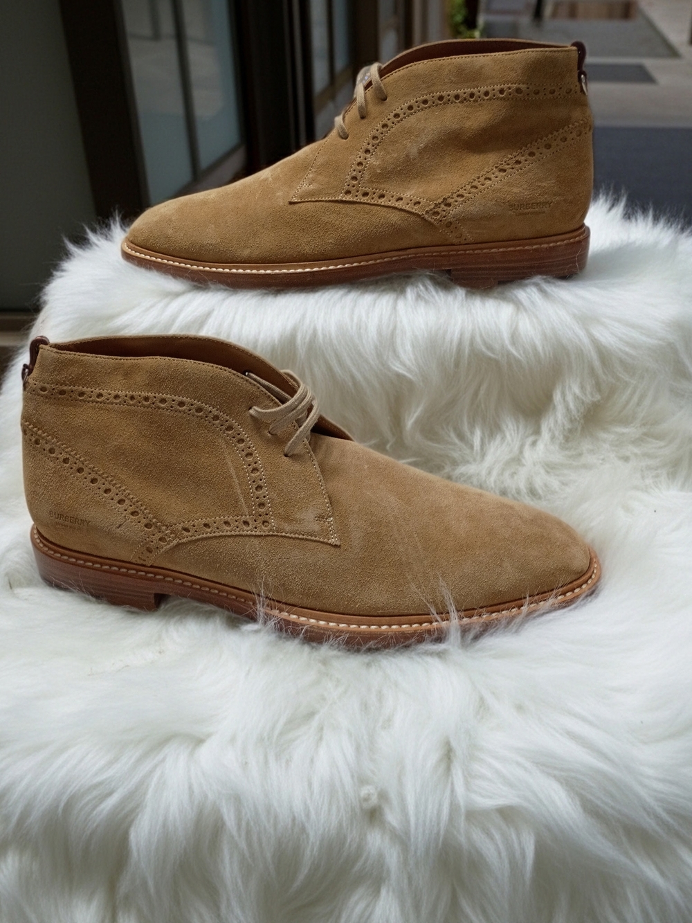 Burberry Tan Suede Chukka Style Men's EU 42 Boots